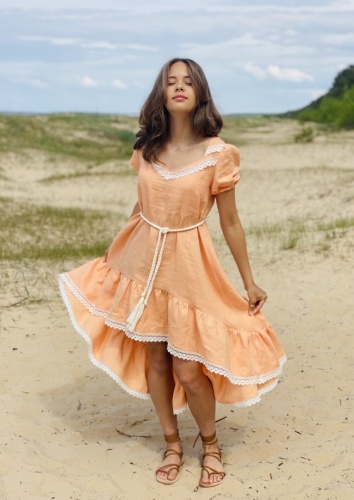 Nicola midi Linen dress