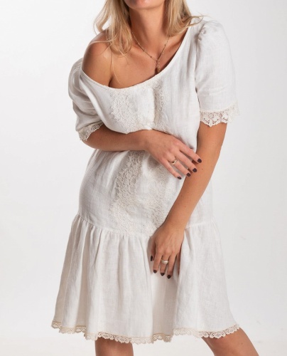 Sofia midi linen dress