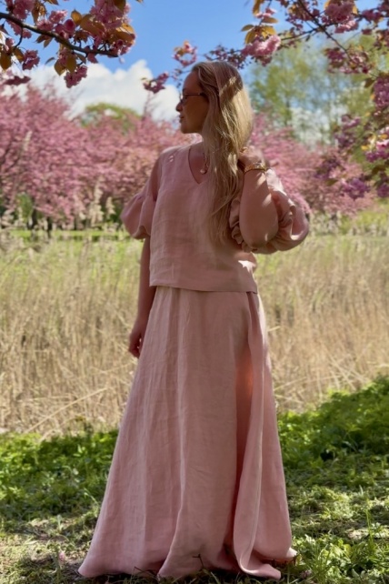 linen skirt maxi