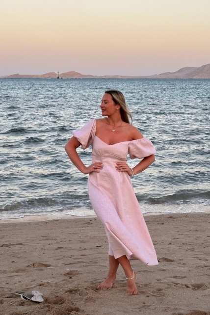 Isabella midi Linen dress